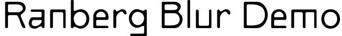 Ranberg Blur Demo font - RanbergBlur-Regular_demo.otf