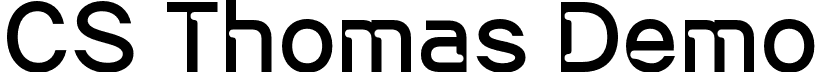 CS Thomas Demo font - CSThomas-Regular_demo.otf