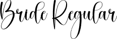 Bride Regular font - Bride.otf