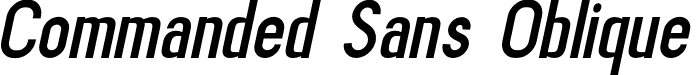 Commanded Sans Oblique font - commandedsansoblique-ovydx.otf