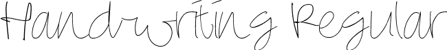 Handwriting Regular font - Yusalren-Thin.ttf