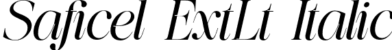 Saficel ExtLt Italic font - Saficel-Extralightitalic.otf