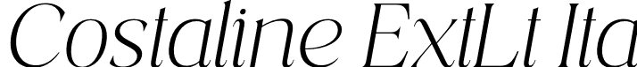 Costaline ExtLt Ita font - Costaline-Extralightitalic.otf