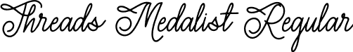 Threads Medalist Regular font - Threads-Medalist-Demo.otf