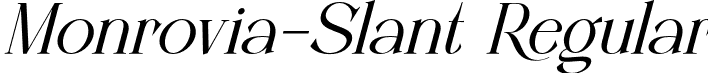 Monrovia-Slant Regular font - monrovia-slant.otf