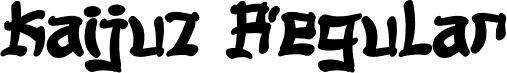 Kaijuz Regular font - Kaijuz.otf