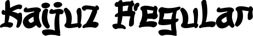 Kaijuz Regular font - Kaijuz.ttf