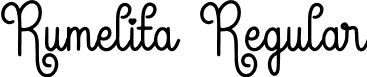 Rumelita Regular font - Rumelita-Demo.otf