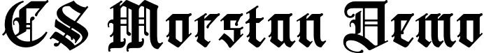 CS Morstan Demo font - CSMorstan-Regular_demo.otf