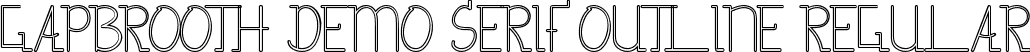 Gapbrooth Demo Serif Outline Regular font - GapbroothDemoSerifOutline.ttf