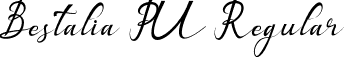 Bestalia PU Regular font - Bestalia - PU.otf