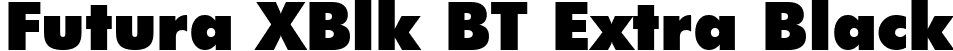Futura XBlk BT Extra Black font - Futura XBlk BT.ttf
