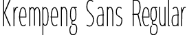 Krempeng Sans Regular font - Krempeng Sans.otf