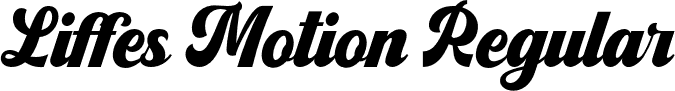 Liffes Motion Regular font - Liffes Motion.otf