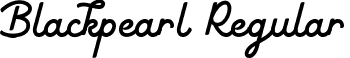 Blackpearl Regular font - Blackpearl.ttf