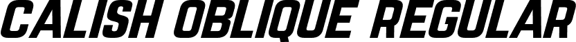 Calish Oblique Regular font - Calish Sans Oblique.otf