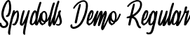 Spydolls Demo Regular font - Spydolls demo.ttf