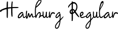 Hamburg Regular font - Hamburg.otf