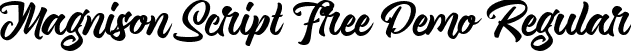 Magnison Script Free Demo Regular font - magnison Script Free.ttf