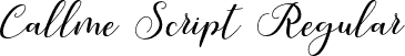 Callme Script Regular font - Callme Script.otf