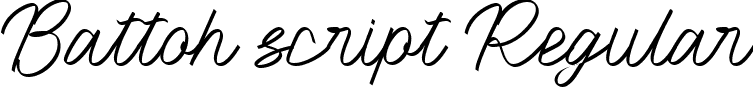 Battoh script Regular font - Battoh Script.ttf