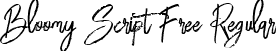 Bloomy Script Free Regular font - Bloomy Script Free.ttf