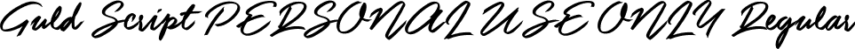 Guld Script PERSONAL USE ONLY Regular font - GuldScript_PersonalUseOnly.ttf