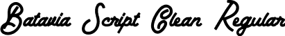 Batavia Script Clean Regular font - BataviaScriptClean.otf