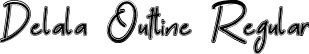 Delala Outline Regular font - Delala Outline.ttf