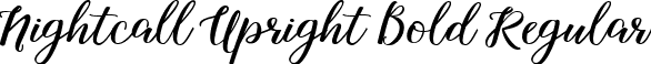 Nightcall Upright Bold Regular font - Nightcall Upright Bold.ttf