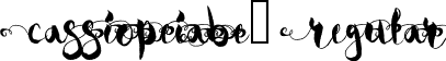 CassiopeiaBE1 Regular font - CassiopeiaBE1.ttf