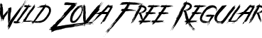 Wild Zova Free Regular font - Wild Zova Free.ttf