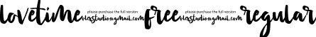 Lovetime FREE Regular font - Love time FREE.ttf