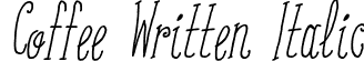 Coffee Written Italic font - Coffee Written Italic.otf