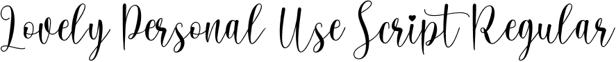 Lovely Personal Use Script Regular font - Lovely.otf
