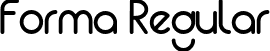 Forma Regular font - forma.ttf