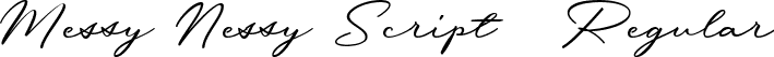 Messy Nessy Script 1 Regular font - Messy Nessy Demo.ttf