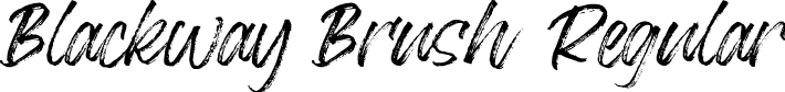 Blackway Brush Regular font - Blackway Brush.otf