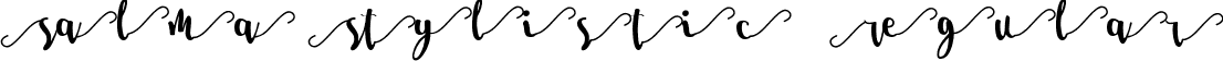 Salma Stylistic 3 Regular font - Salma Stylistic 3.ttf