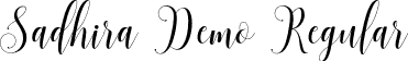 Sadhira Demo Regular font - Sadhira Script Demo.otf