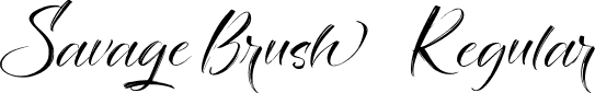 Savage Brush Regular font - Savage Brush.otf