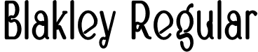 Blakley Regular font - Blakley.otf