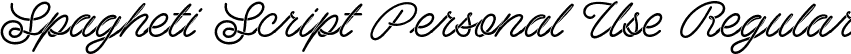 Spagheti Script Personal Use Regular font - Spaghetiscriptpersonaluse-7gEA.otf