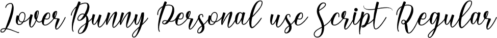 Lover Bunny Personal use Script Regular font - Lover Bunny.otf