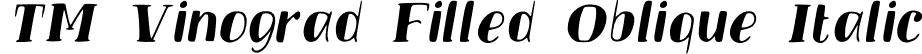 TM Vinograd Filled Oblique Italic font - TMVinograd-FilledOblique.otf