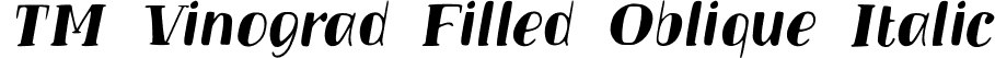 TM Vinograd Filled Oblique Italic font - TMVinograd-FilledOblique.ttf