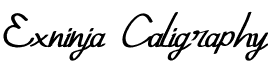 Exninja Caligraphy font - Exninja-Caligraphy.otf