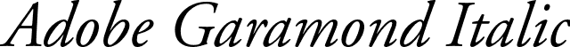 Adobe Garamond Italic font - AGaramond-Italic.otf
