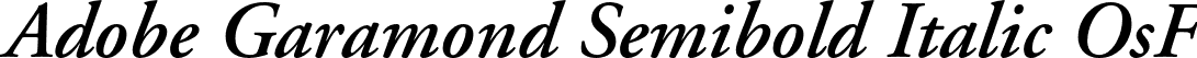 Adobe Garamond Semibold Italic OsF font - AGaramond-SemiboldItalicOsF.otf