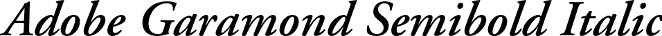 Adobe Garamond Semibold Italic font - AGaramond-SemiboldItalic.otf
